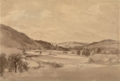 Derwent Valley med Chatsworth i fjärran av John Constable