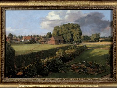 The Garden of Golding Constable engelska gårdslandskap. Målning av John Constable (1776-1837) 1815 sön. 0,33x0,5 m. Ipswich. Borough Council Museum av John Constable