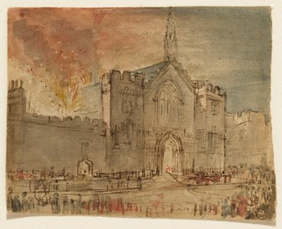 Parlamentsbyggnaderna i brand av John Constable