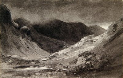 The vale of Newlands: En mycket stormig eftermiddag av John Constable