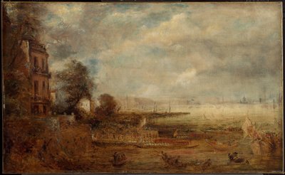 Waterloo Bridge sedd från Whitehall Stairs av John Constable