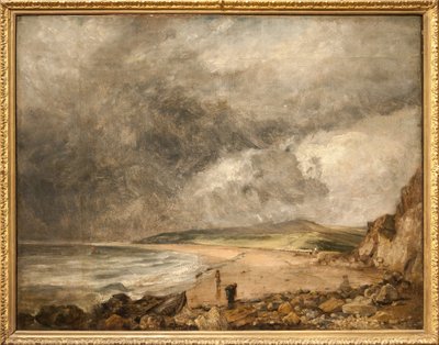 Weymouth Bay Approaching Storm (olja på duk) av John Constable