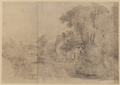 Willy Lotts hus, East Bergholt, ca 1820 (svart krita på papper) av John Constable