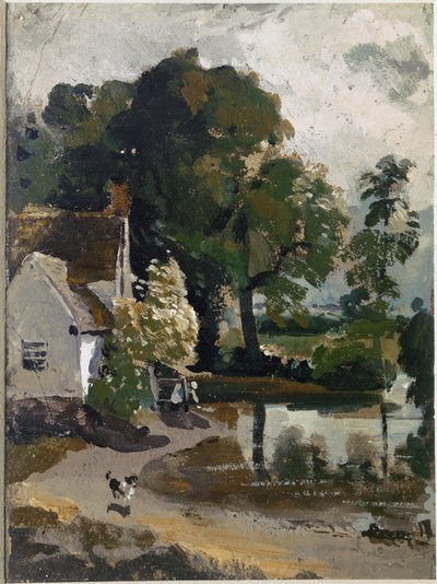 Willy Lotts hus, nära Flatford Mill (olja på duk av John Constable