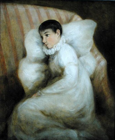 Ung flicka vilar på en soffa (olja på duk) av John Constable