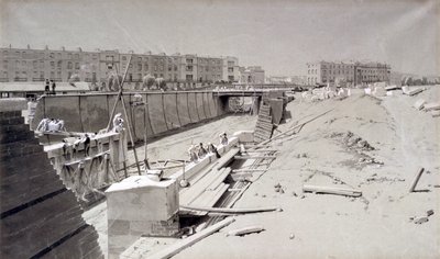Hampstead Road Bridge, från Camden-sidan, 11 augusti 1836 (penna & bläck och tvätt på papper) av John Cooke Bourne