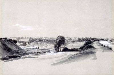 Making and banking, Bugbrooke, 10 juli 1837 (penna & bläck och tvätt på papper) av John Cooke Bourne
