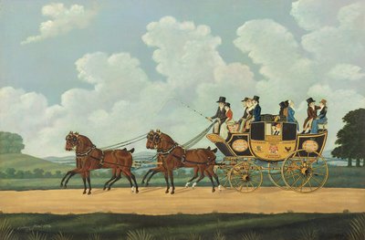 J. och W. Chaplins Dover-London Scen på vägen av John Cordrey