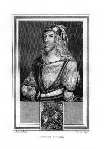 Albert Durer, tysk nordrenässansmålare och gravör, 1825. av John Corner