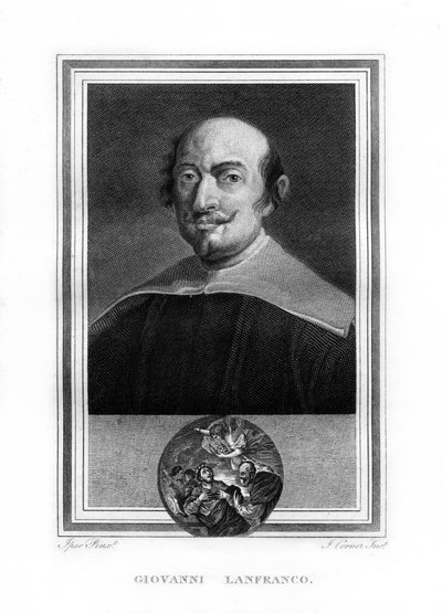 Giovanni Lanfranco, italiensk barockmålare, 1825. av John Corner