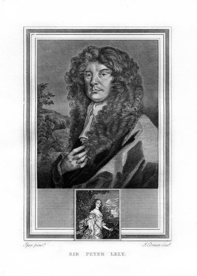 Sir Peter Lely, holländsk född engelsk barockmålare, 1825. av John Corner