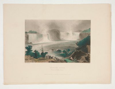 Niagara Falls (Från nära Clifton House), illustration för Nathaniel Parker Willis av John Cousen
