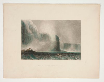 Niagarafallen från färjan, illustration för Nathaniel Parker Willis av John Cousen