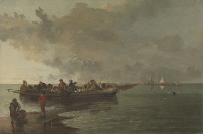 En pråm med en sårad soldat (olja på duk) av John Crome