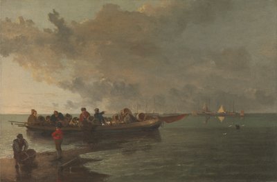 En pråm med en skadad soldat av John Crome