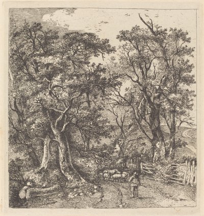 Road Scene, Hethersett av John Crome