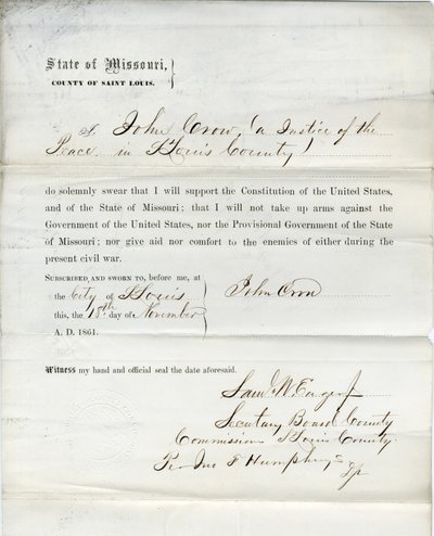 Lojalitetsed av John Crow från Missouri, grevskapet St. Louis av John Crow