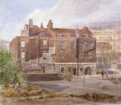 Östra fronten av Almonry-kontoret, Middle Scotland Yard, Westminster, London, 1884. av John Crowther