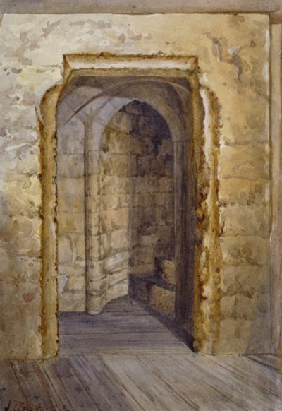 Interiör av Bloody Tower i Tower of London, 1884. av John Crowther