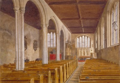 Interiörvy av kapellet St Peter ad Vincula, Tower of London, Stepney, London, 1883 av John Crowther