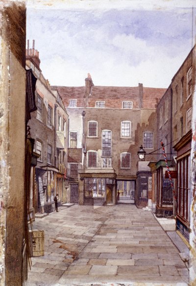 Lädersäljares byggnader, London Wall, London, 1883 av John Crowther