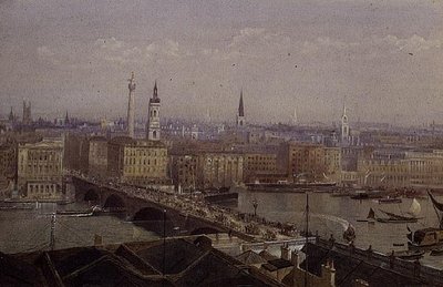 London Bridge som visar monumentet av John Crowther