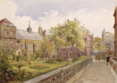 Staple Inn Hall from the Garden, 1882 av John Crowther