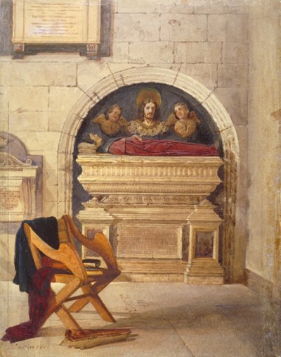 Dr John Yonges grav, Rolls Chapel, Chancery Lane, London, 1880 av John Crowther