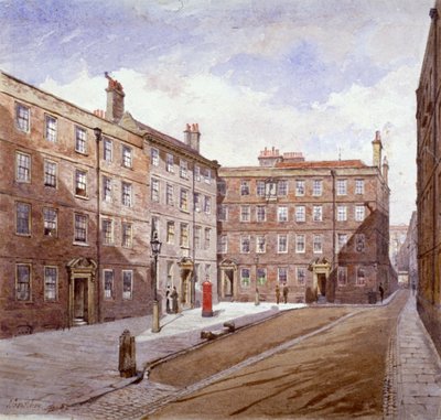 Utsikt över Brick Court, Middle Temple, London, 1882. av John Crowther