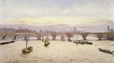 Waterloo Bridge, London, 1888 av John Crowther