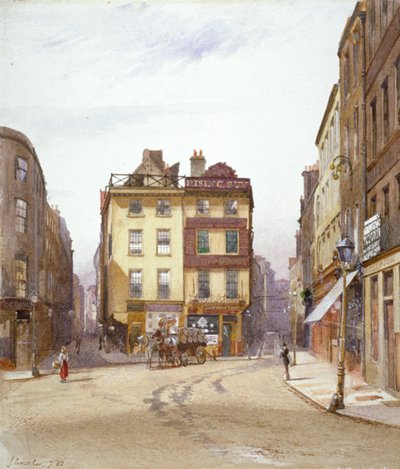 Wych Street och Holywell Street, Westminster, London, 1881 av John Crowther