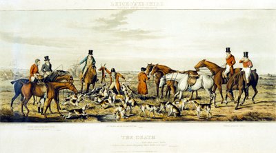 The Death, The Leicestershires, graverad av Henry Alken (1785-1851) 1825 (färgstick) av John Dean (after) Paul
