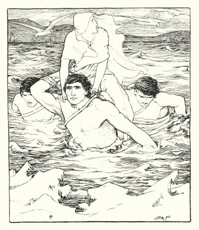 Illustration till The Story of Deirdre (litografi) av John Dickson Batten