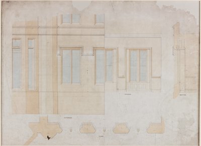 Holme Eden (penna och bläck och tvätt (blått och brunt) på papper (på papper och grått)) av John Dobson