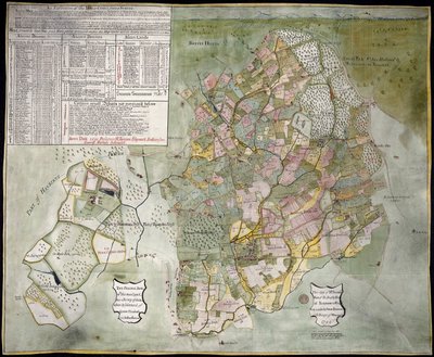 Karta över skogen och herrgården i Fecknam ( Feckenham) av John Doharty