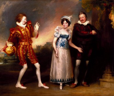 Master Page, Anne Page och Slender av John Downman, ARA av John Downman