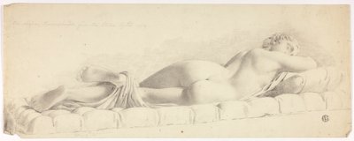 Forntida staty av sovande Hermafrodit av John Downman