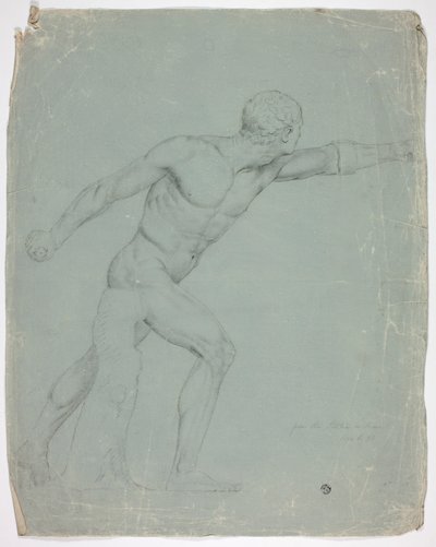 Borghese-gladiatorn från statyn i Rom av John Downman