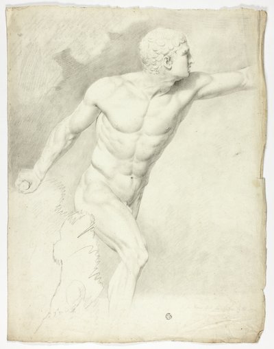 Borghese-gladiatorn från statyn i Rom av John Downman
