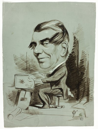 Karikatyr av pianospelare av John Doyle