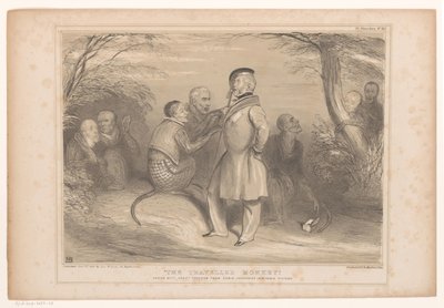 Lord Palmerston in the land van de apen Den reste apan. Kopierat med stor frihet från Edwin Landseers oefterhärmliga bild (titel på objekt) HB Sketches (serietitel på objekt) av John Doyle
