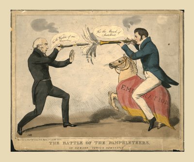 Slaget om pamflettförarna. Eller Newark mot Newcastle, 1829. av John Doyle