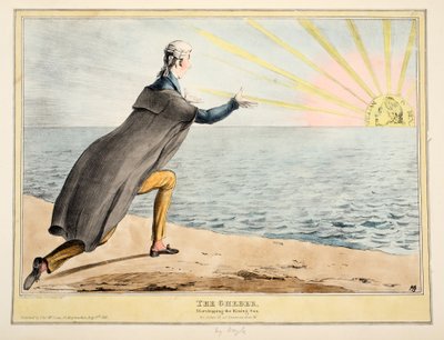 The Gheber: Worshiping the Rising Sun, 1830 (handfärgad gravyr) av John Doyle