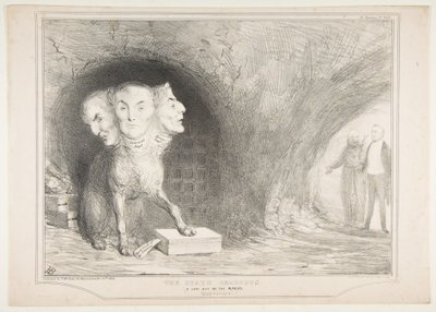 The State Cerberus, A Leaf Out of the Ænead, fritt översatt, 11 december 1834. av John Doyle