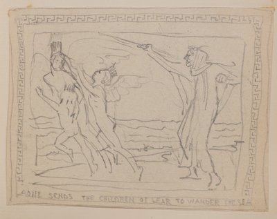 Aoife skickar Lirs barn att vandra över havet (penna) av John Duncan