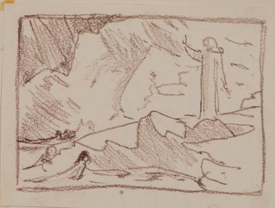 Columba välsignar sjöjungfrur (penna) av John Duncan