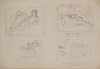 Adonis död (penna) av John Duncan