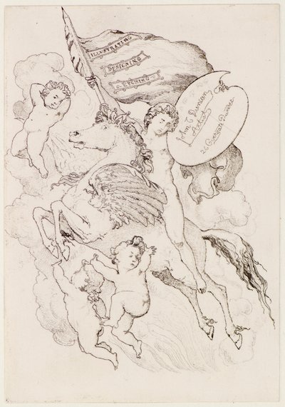 Flygande häst (etsning) av John Duncan