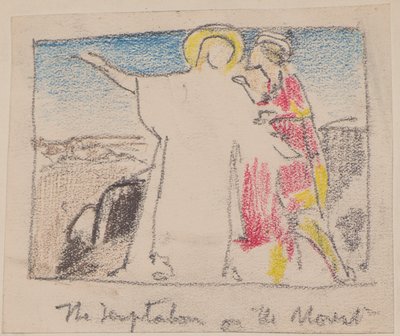 Frestelsen på berget (penna) av John Duncan