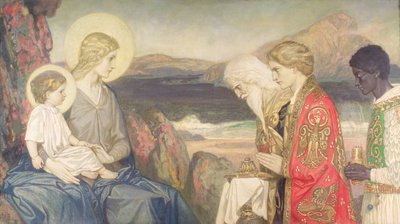 The Three Magi, 1915 (tempera på duk) av John Duncan
